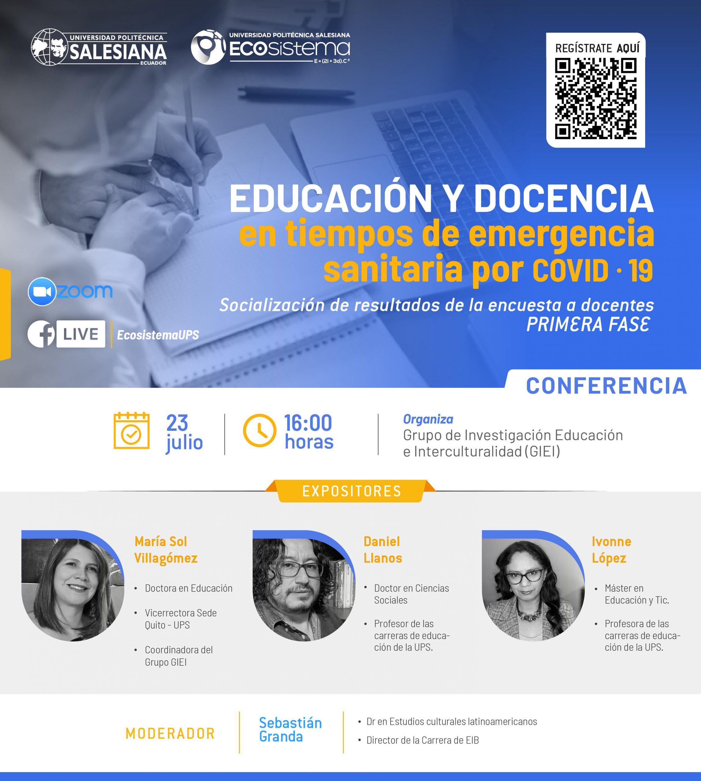 Educación y docencia en tiempos de emergencia sanitaria por COVID 19 : Socialización de resultados de la encuesta a docentes