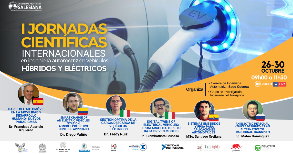 I Jornadas Científicas en Ingeniería Automotriz en vehículos híbridos y eléctricos.