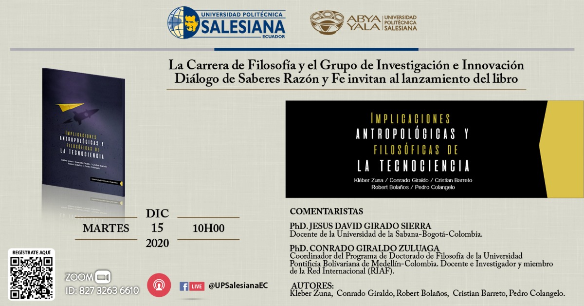 Evento del lanzamiento del libro: Implicaciones Antropológicas y Filosóficas de la Tecnociencia