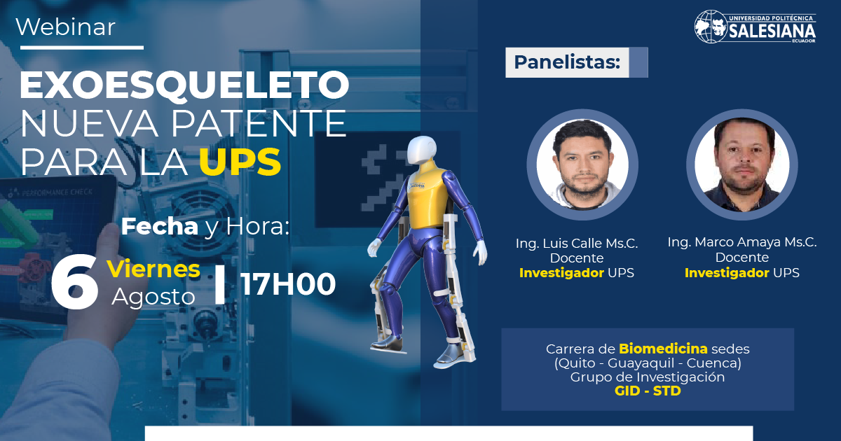 Webinar “EXOESQUELETO – NUEVA PATENTE PARA LA UPS”