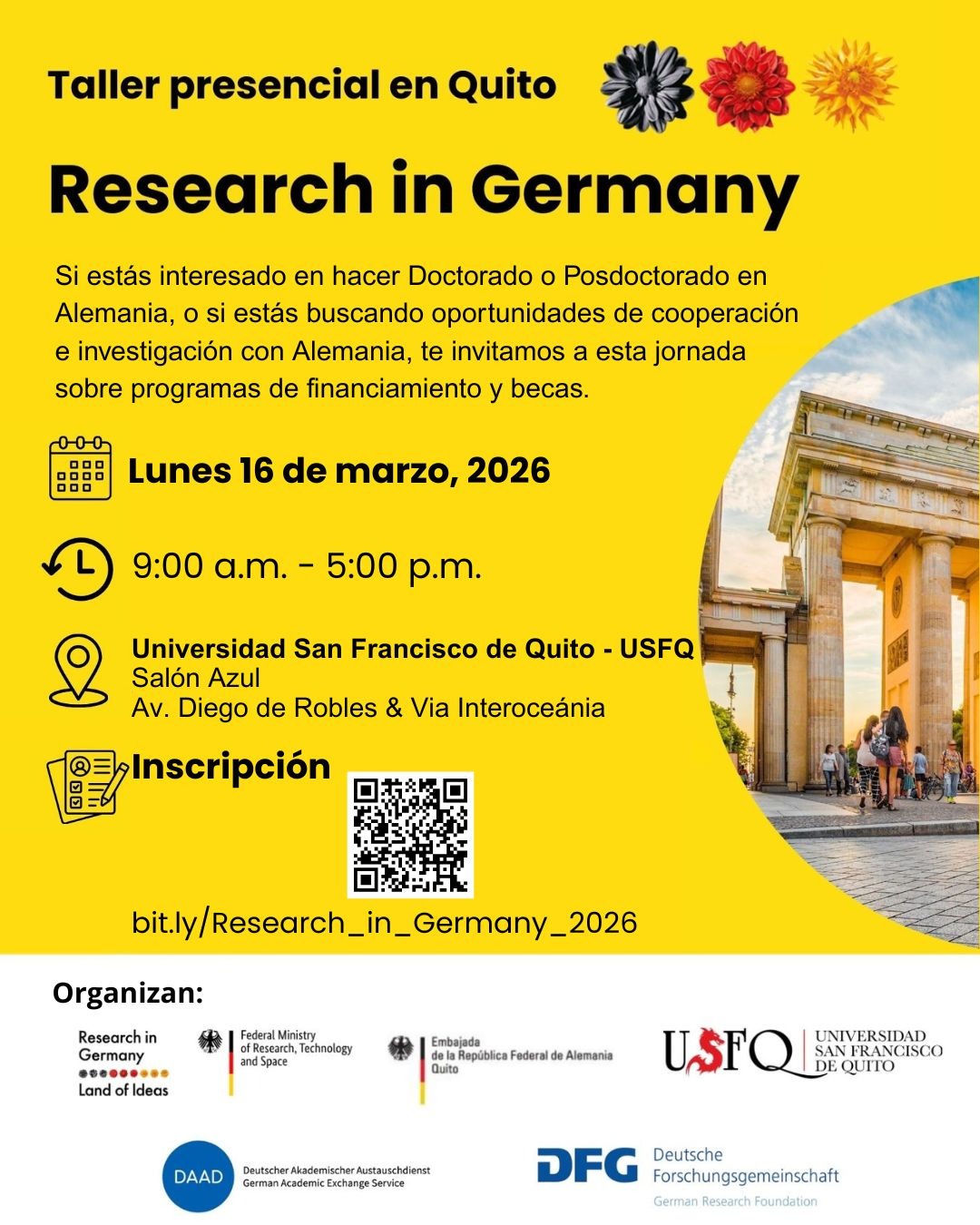Taller presencial en Quito: Research in Germany